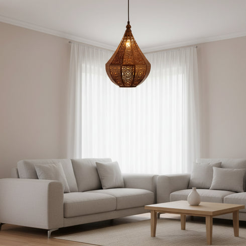 Moroccan Teardrop Pendant Light - Handmade Ceiling Lamp (pl-2000)