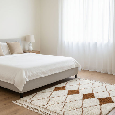 Moroccan Lambs Wool Berber Rug – Hand Knotted Beni Ourain Rug