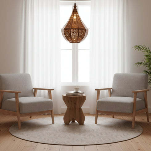 Moroccan Teardrop Pendant Light - Handmade Ceiling Lamp (pl-2000)