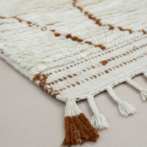 Moroccan Lambs Wool Berber Rug – Hand Knotted Beni Ourain Rug