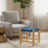Moroccan Stool In Wood And Blue Rope - Handmade boho furniture