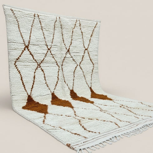 Moroccan Lambs Wool Berber Rug – Hand Knotted Beni Ourain Rug