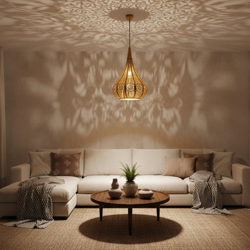 Moroccan Flame Pendant - Hanging Lamp For Living Room (pl-2008)