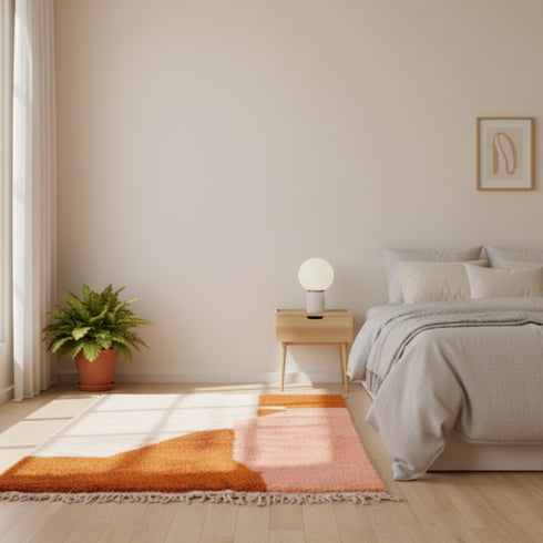 Botanical Abstract Moroccan Rug – Custom Berber Art