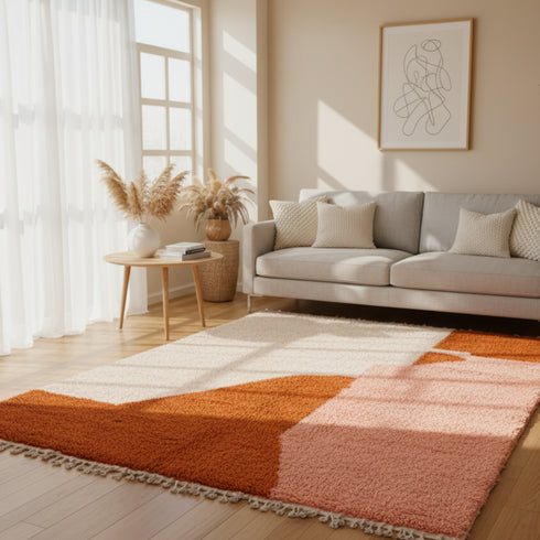 Botanical Abstract Moroccan Rug – Custom Berber Art