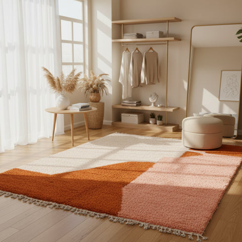 Botanical Abstract Moroccan Rug – Custom Berber Art