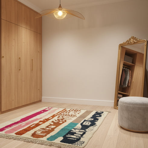 Colorful moroccan rug - Custom Handmade Berber Rug