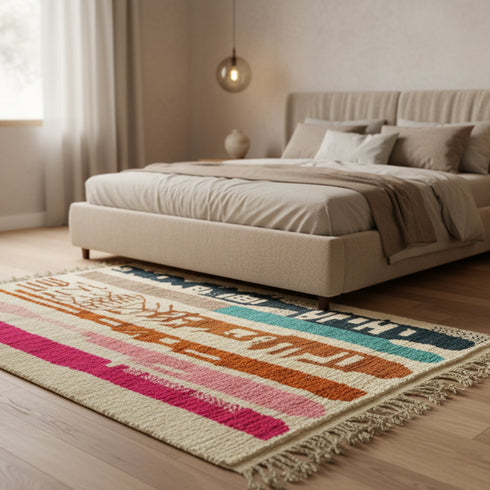 Colorful moroccan rug - Custom Handmade Berber Rug