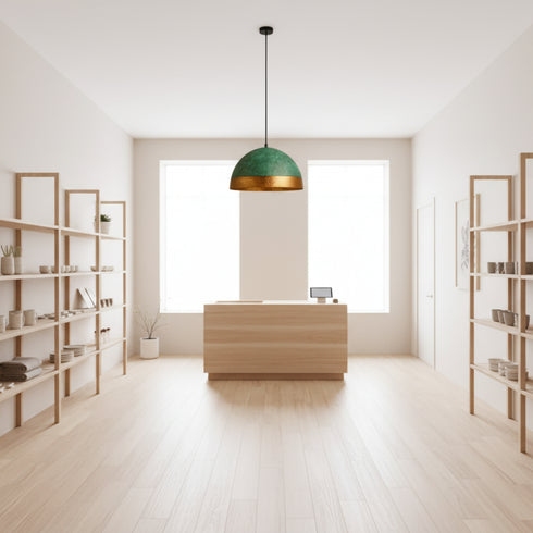 Patina Dome Pendant Light - Handmade Moroccan Brass Ceiling (pl-2001)