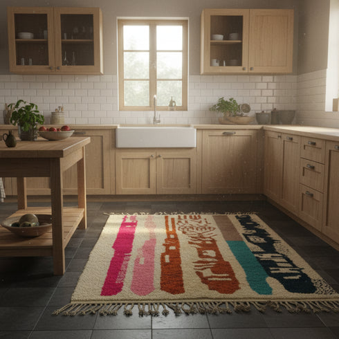 Colorful moroccan rug - Custom Handmade Berber Rug