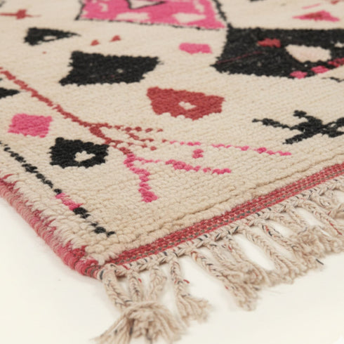 Handmade Fine Berber Rug– Costum Moroccan Colorful Rug