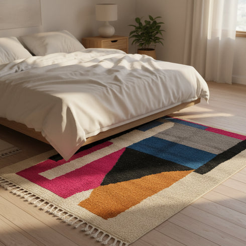 Handmade Moroccan Wool Carpet – Handmade Colorful Rug
