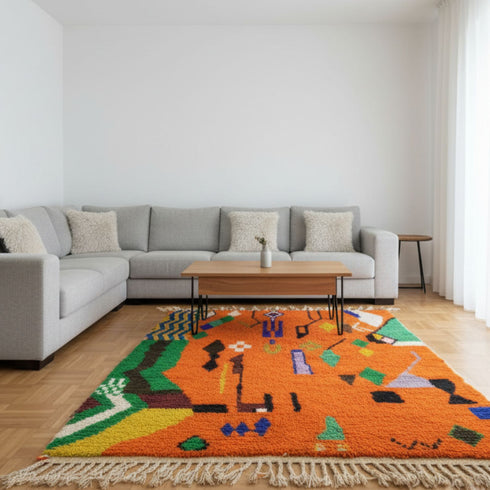 Moroccan Boho Wool Rug – Custom Moroccan Berber Carpet