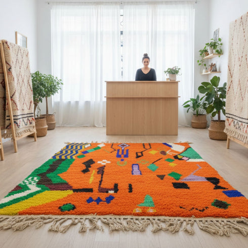 Moroccan Boho Wool Rug – Custom Moroccan Berber Carpet