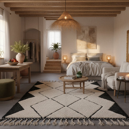 Black Moroccan Boujaad Rug – Custom Moroccan Rug