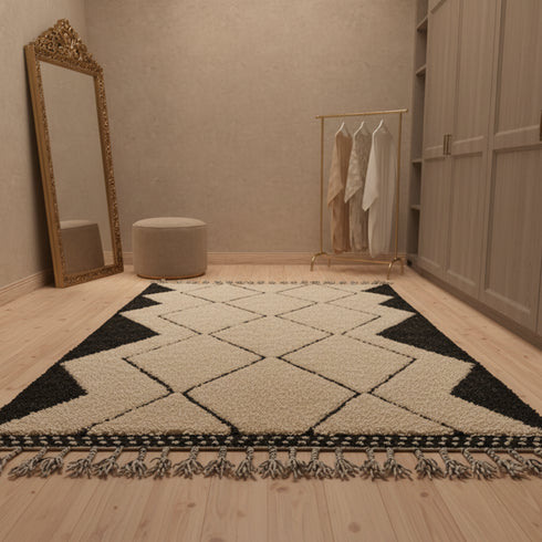 Black Moroccan Boujaad Rug – Custom Moroccan Rug