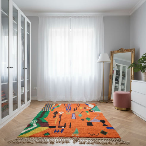 Moroccan Boho Wool Rug – Custom Moroccan Berber Carpet