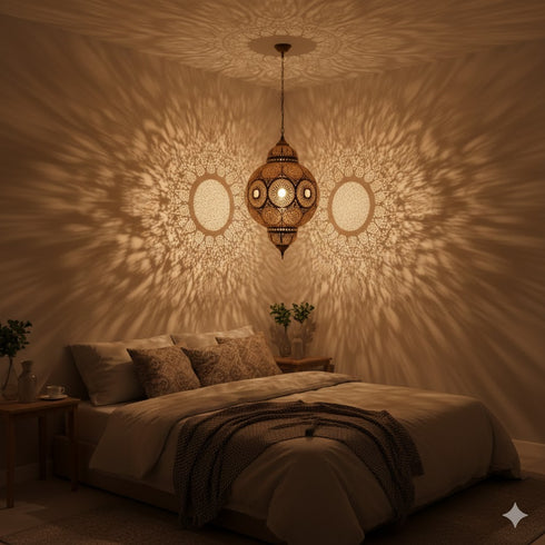 Moroccan Hanging Lamp - Pendant Light Boho Shadow Lamp (pl-2026)