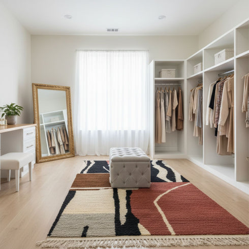 Custom Black Boujaad Rug – Moroccan Soft Shag Wool Rug