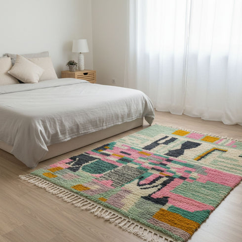 Green Moroccan Custom Rug – Authentic Moroccan Style Rug