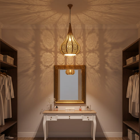 Moroccan Flame Pendant - Hanging Lamp For Living Room (pl-2008)