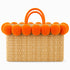 Pom Pom Wicker Beach Bag | Moroccan Bachelorette Tote