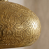 Authentic Moroccan Hanging Lamp - Gold Brass Pendant - Boho Bedroom Mood Lighting