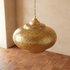 Filigree Brass Moroccan Chandelier Shadow-Casting