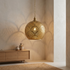 Handmade Moroccan Ceiling Light – Brass Geometric Openwork