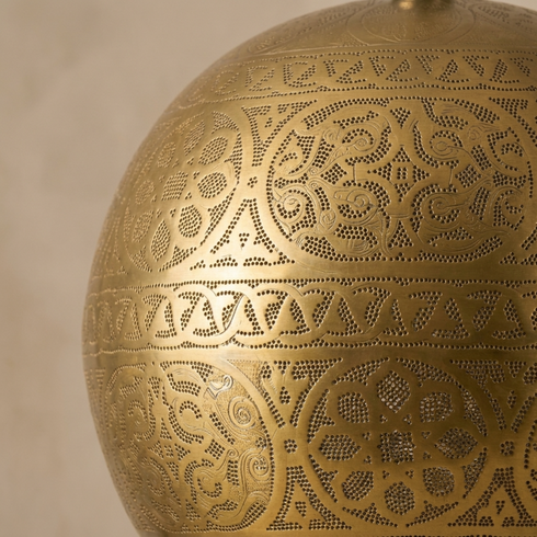 Moroccan Lantern – Brass Filigree