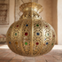 Filigree Brass Moroccan Pendant Light Entryway