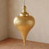 Moroccan Pendant Light – Teardrop Brass Shadow-Casting Lamp Openwork