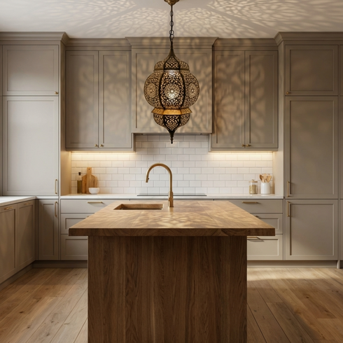 Brass pendant lights - Moroccan handmade design (pl-2012)