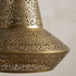 Authentic Handmade Moroccan Lamp – Oxidized Brass Teardrop Chandelier with Intricate Filigree Design for Dining Room Decor