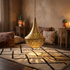 Moroccan Chandelier – Filigree Openwork Brass Lamp