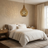 Authentic Moroccan Teardrop Pendant Lamp – Hand-Hammered Brass Hanging Light with Shadow Casting Mood Lighting Design