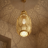 Moroccan Pendant Light – Geometric Filigree Brass Lamp