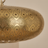 Authentic Handmade Moroccan Lamp – Gold Brass Pendant Chandelier with Intricate Filigree Shadow Casting for Dining Room Decor