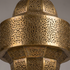 Authentic Handmade Moroccan Lamp – Gold Brass Multi-Tiered Pendant Light with Intricate Filigree Design for Living Room Decor