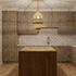 Authentic Moroccan Lighting – Gold Brass Pendant Lamp with Hand-Hammered Filigree Design for Living Room Decor