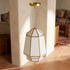 Handmade Moroccan Brass Lamp with Milky Glass - Home Decor (pl-2020)