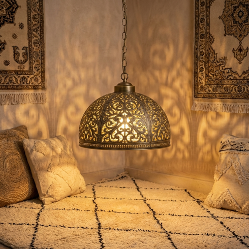 Moroccan Brass Ceiling Light - Moroccan handmade design (pl-2022)