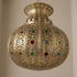 Filigree Brass Moroccan Pendant Light Entryway