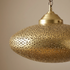 Floral Moroccan Brass Pendant Light - Handmade Shadow Lantern (pl-2024)