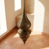 Handmade Moroccan Lamp - Gold Brass Pendant - Living Room Lamp