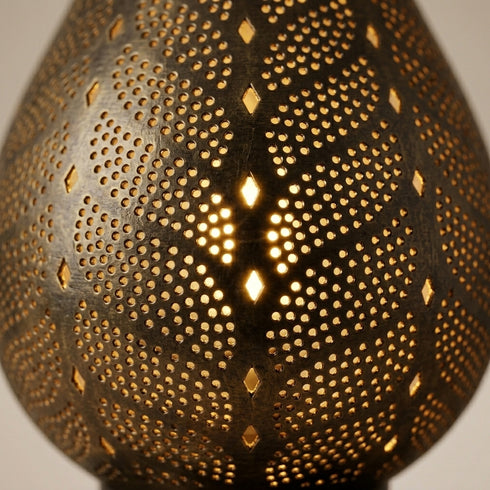 Brass Table Lamp – Moroccan Filigree Openwork