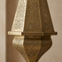 Authentic Moroccan Hanging Lamp - Gold Hand-Hammered Brass - Entryway Lantern