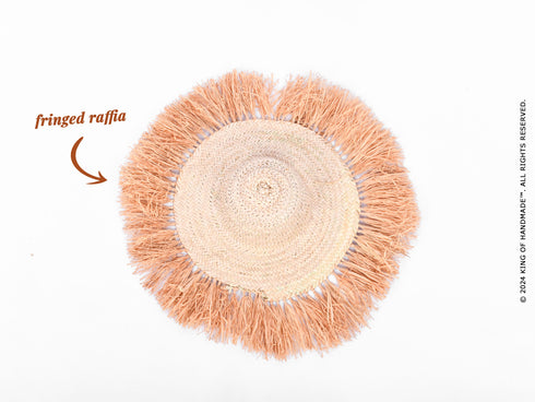 Straw Fringed Raffia Hat - Beach hat