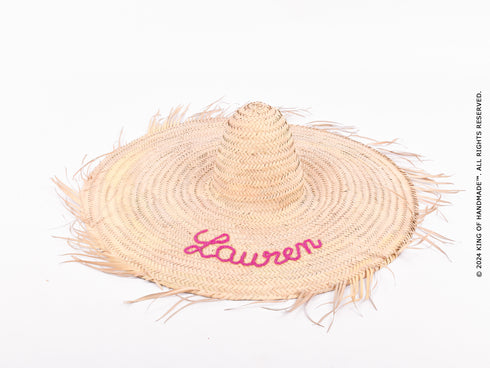 Straw Large Beach Hat - Moroccan Handmade Summer Hat