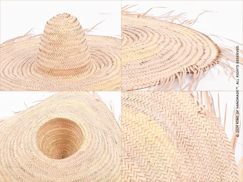 Straw Large Beach Hat - Moroccan Handmade Summer Hat